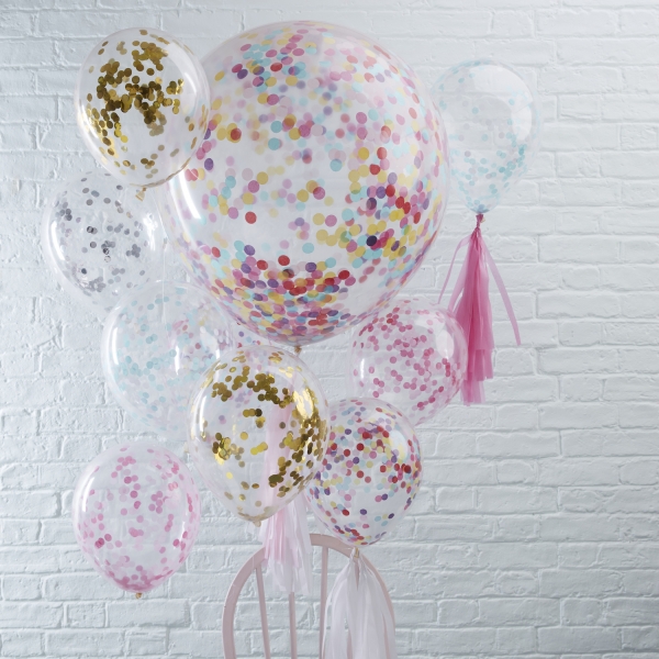 Balões Confetti Prateado Balões Confetti Prateado