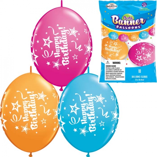 Balões para Banner Happy Birthday