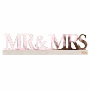 Decoração Mr. & Mrs. Rose Gold
