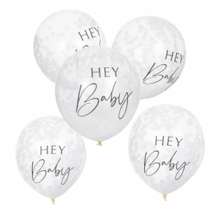 Balões com Confetti Hey Baby