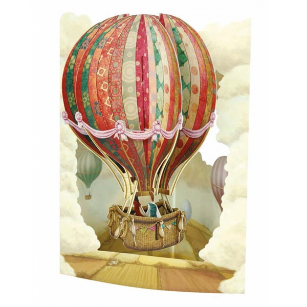 Postal 3D Balão de Ar Quente