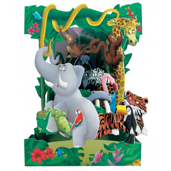 Postal 3D Animais da Selva