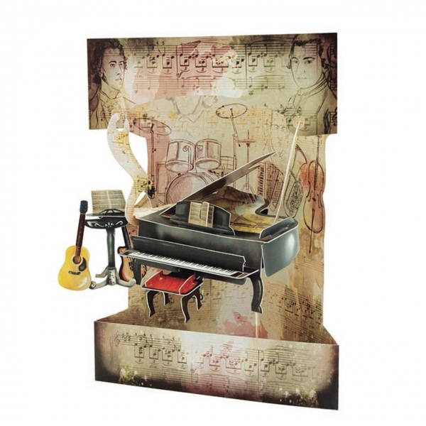 Postal 3D Piano e Musica Postal 3D Piano e Musica