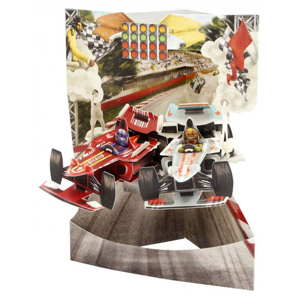 Postal 3D Carros de Corrida