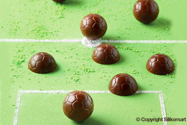 Molde de Silicone Bombons Futebol Molde de Silicone Bombons Futebol