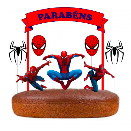 Topo de Bolo Homem-Aranha