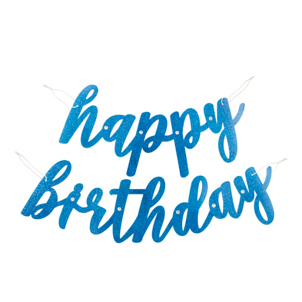 Banner Happy Birthday Azul