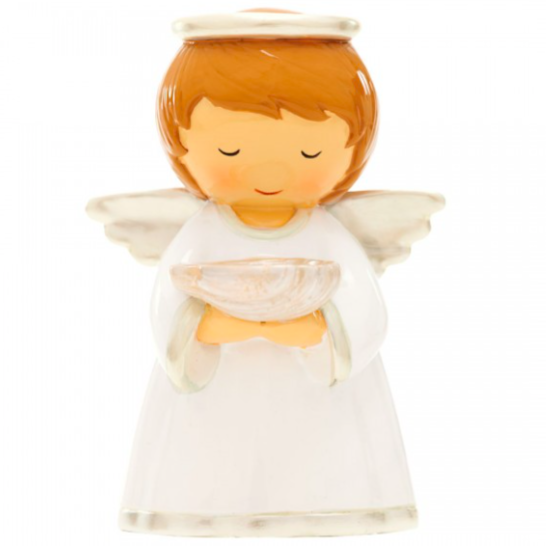 Figura Baptismo Anjo da Guarda Pérola - 12cm
