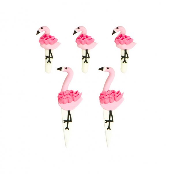 Decorações de Açúcar Flamingos