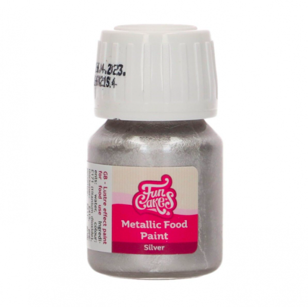 Tinta Comestível Metalizada Prata 30ml Tinta Comestível Metalizada Prata 30ml