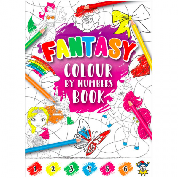Mini Livro para Colorir por Números Fantasia