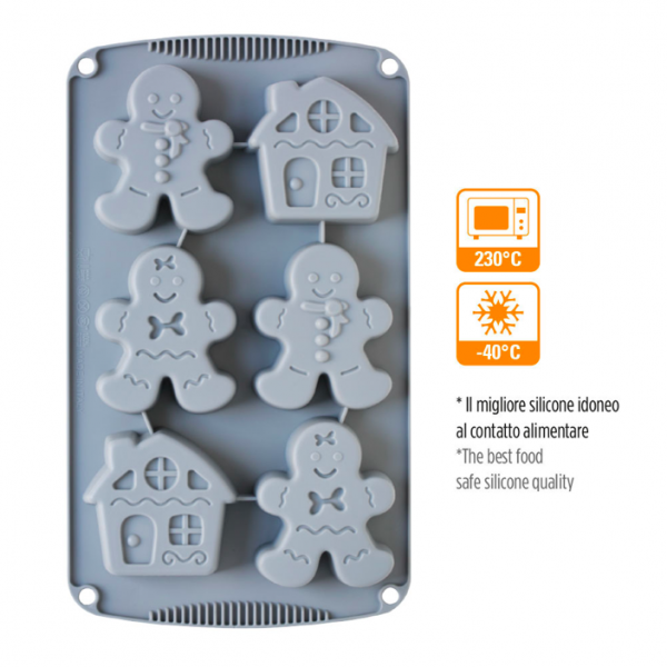 Molde de Silicone Boneco de Gengibre Molde de Silicone Boneco de Gengibre