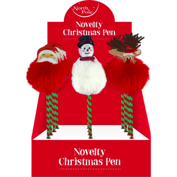 Caneta Pompom de Natal