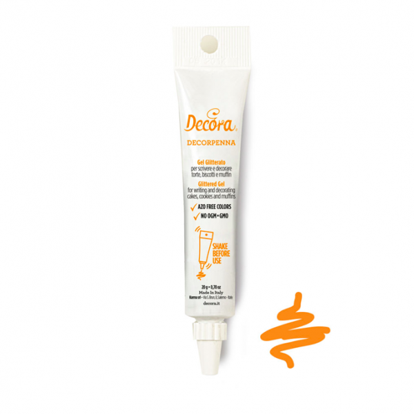 Gel com Glitter Laranja Gel com Glitter Laranja