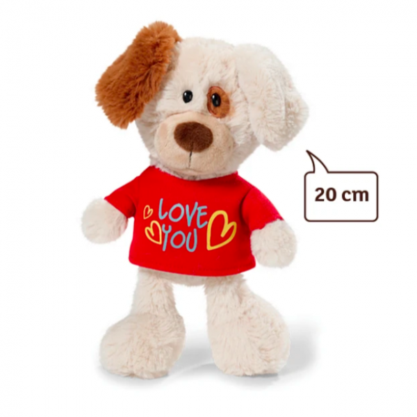 Peluche 20cm Cão Love You