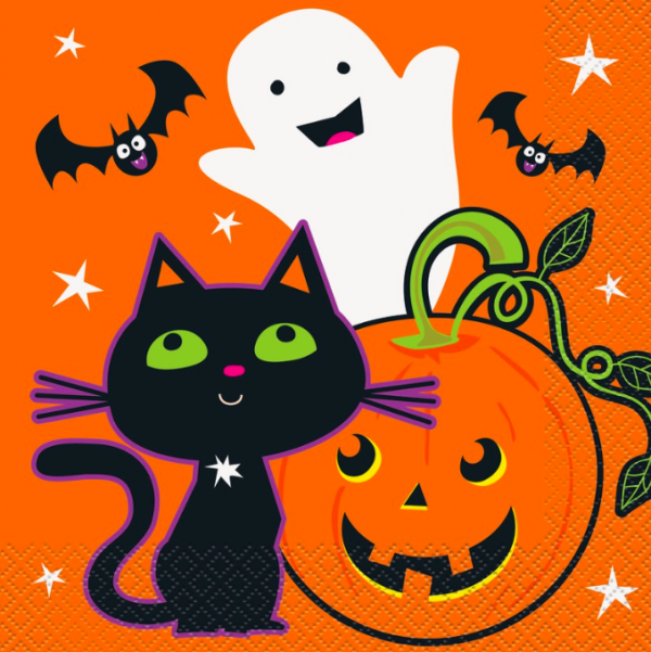 Guardanapos Gato Halloween