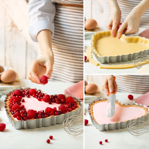 Forma de Tarte Fundo Amovível Coração