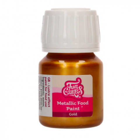 Tinta Comestível Metalizada Dourado 30ml