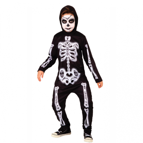 Fato Esqueleto Dia dos Mortos - 5-7 Anos