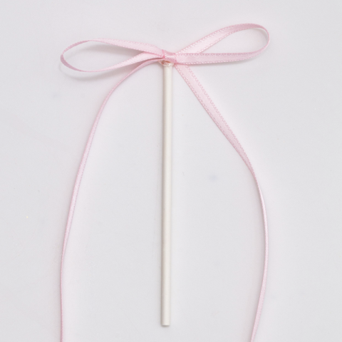 8 Toppers Laço Rosa Claro