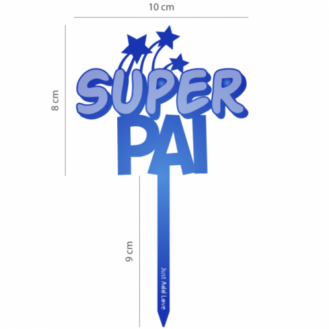 Topper Acrílico Super Pai