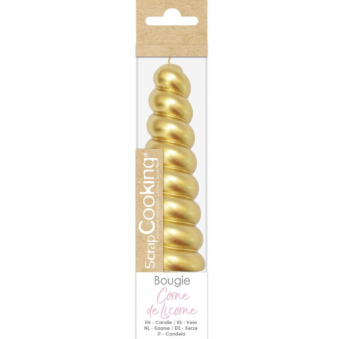 Vela Chifre Unicórnio Dourado