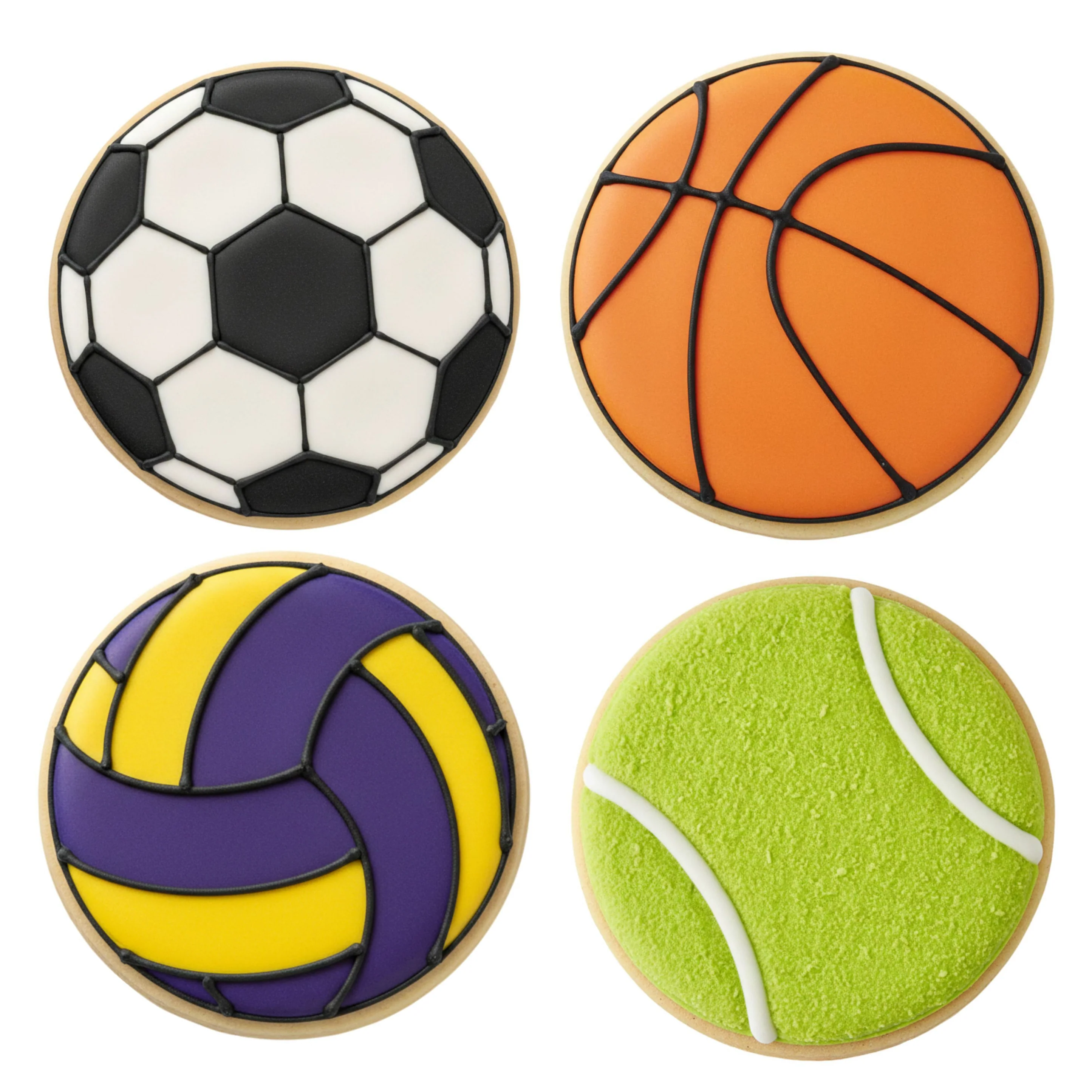 4 Cortadores Mini Bolas Desportos