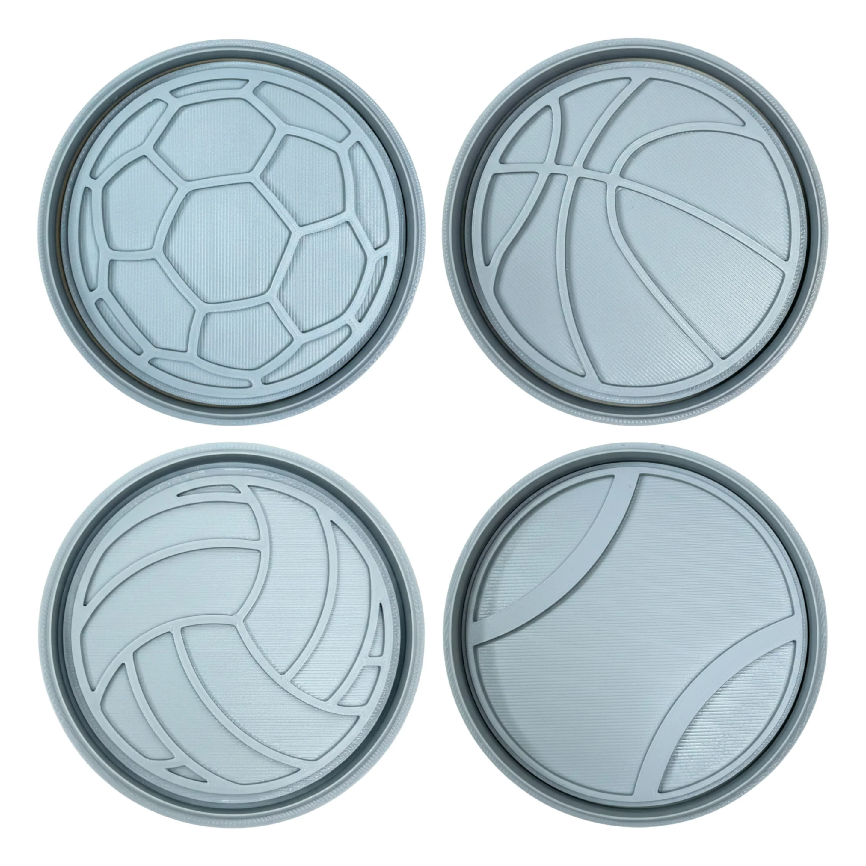 4 Cortadores Mini Bolas Desportos