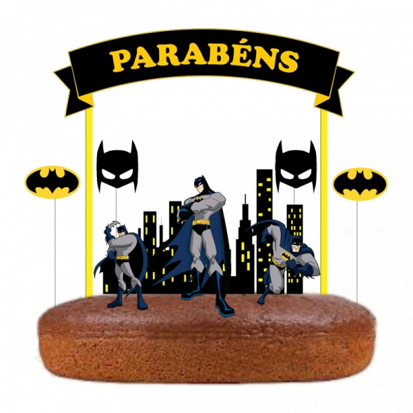 Topo de Bolo Batman