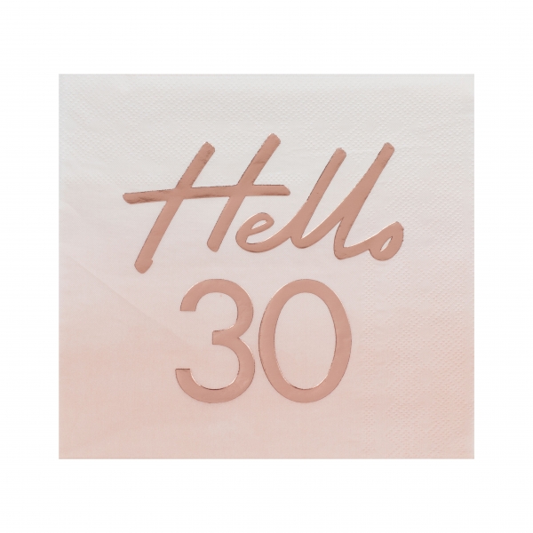 Guardanapos Rose Gold Hello 30