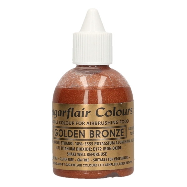 Corante para Aerógrafo 60ml Metalizado Bronze