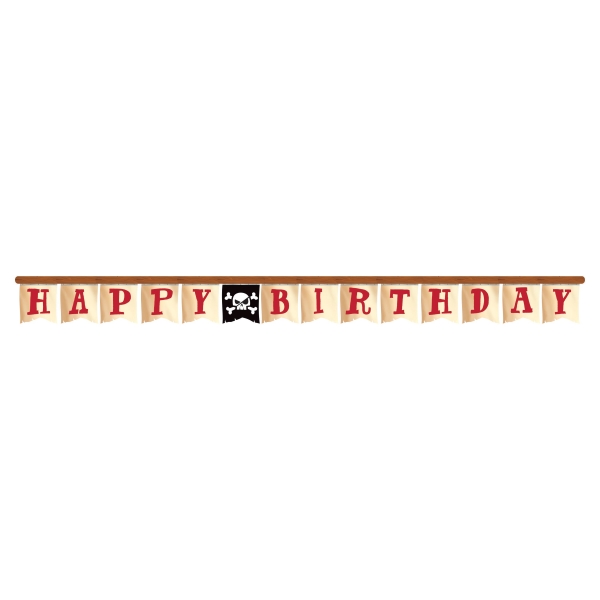 Faixa Happy Birthday Piratas