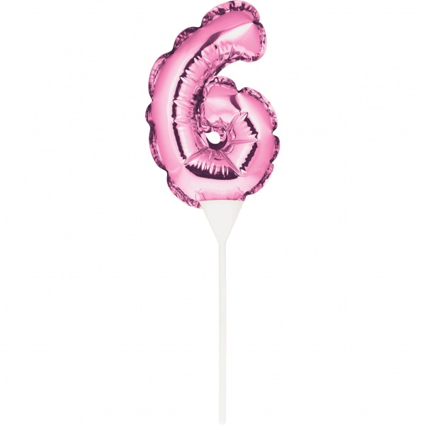 Topo de Bolo Mini Balão Rosa 6