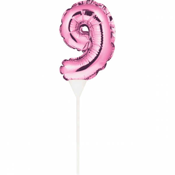 Topo de Bolo Mini Balão Rosa 9
