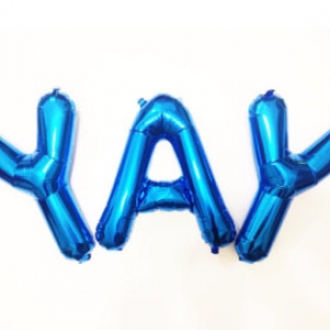 Balão Letra E Azul 16