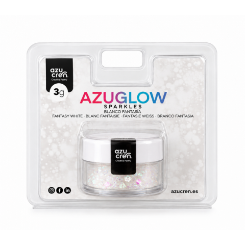 Flocos de Glitter Azuglow Sparkle Branco