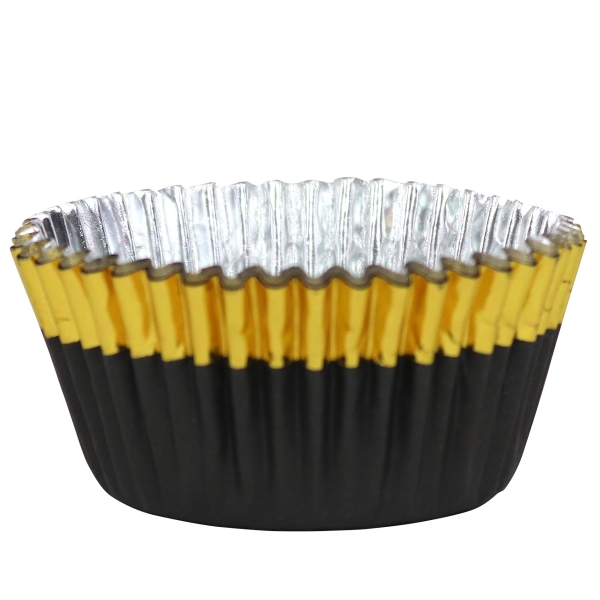 Formas para Cupcake Preto e Dourado