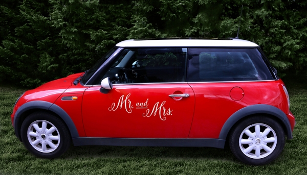 Autocolante para Carro Mr. and Mrs. Autocolante para Carro Mr. and Mrs.