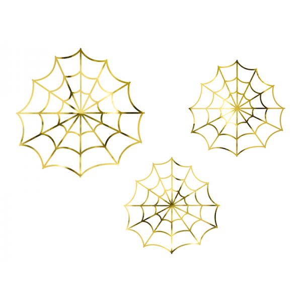 Teias de Aranha Papel Dourado