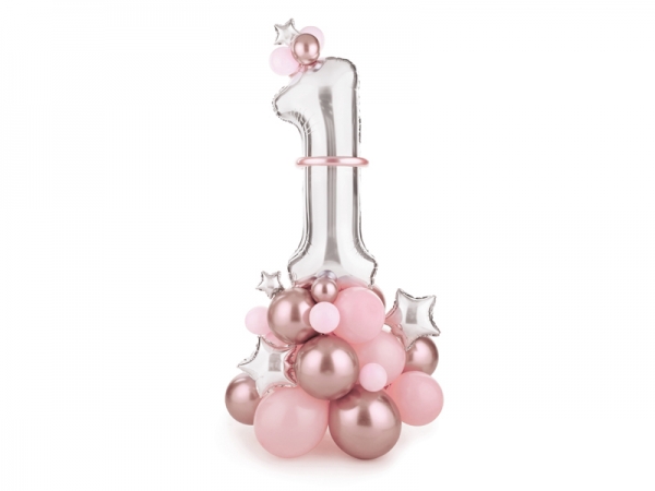 Kit Bouquet de Balões 1º Aniversário Rosa