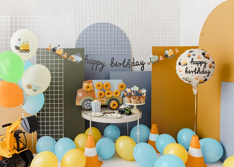 Faixa Happy Birthday Construção