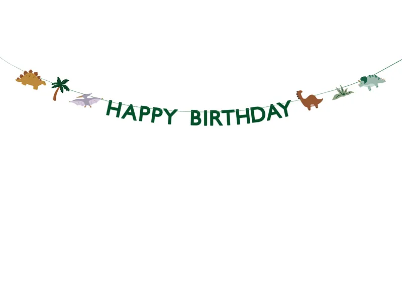 Faixa Happy Birthday Dinossauros
