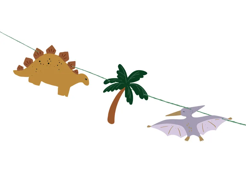 Faixa Happy Birthday Dinossauros
