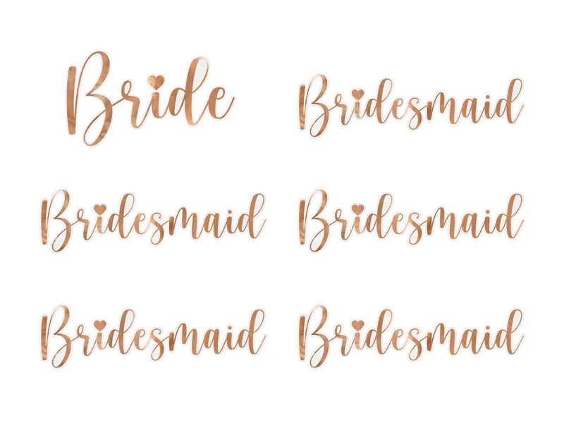 Autocolantes para Copo Bride e Bridesmaid