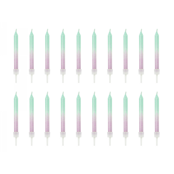 Velas Ombre Roxo e Menta