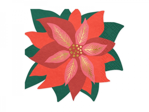 Guardanapos flor de Natal Guardanapos flor de Natal