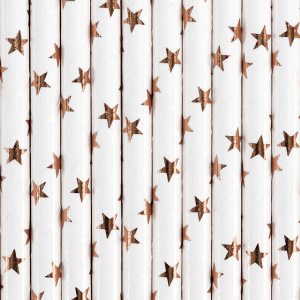 Palhinhas Estrelas Rose Gold