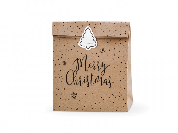Saquinhos Kraft Merry Christmas