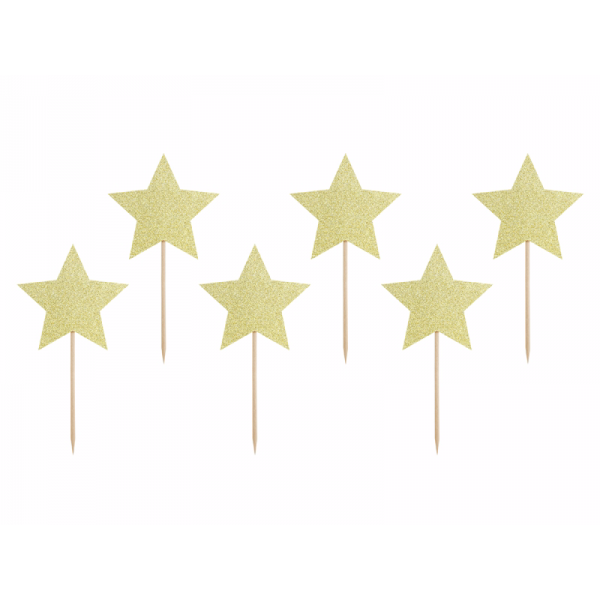 Toppers Estrelas Douradas