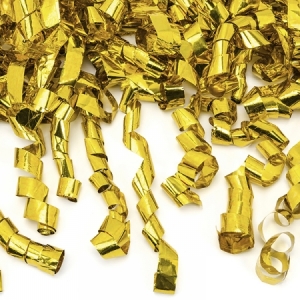 Canhão Confetti Serpentinas Douradas